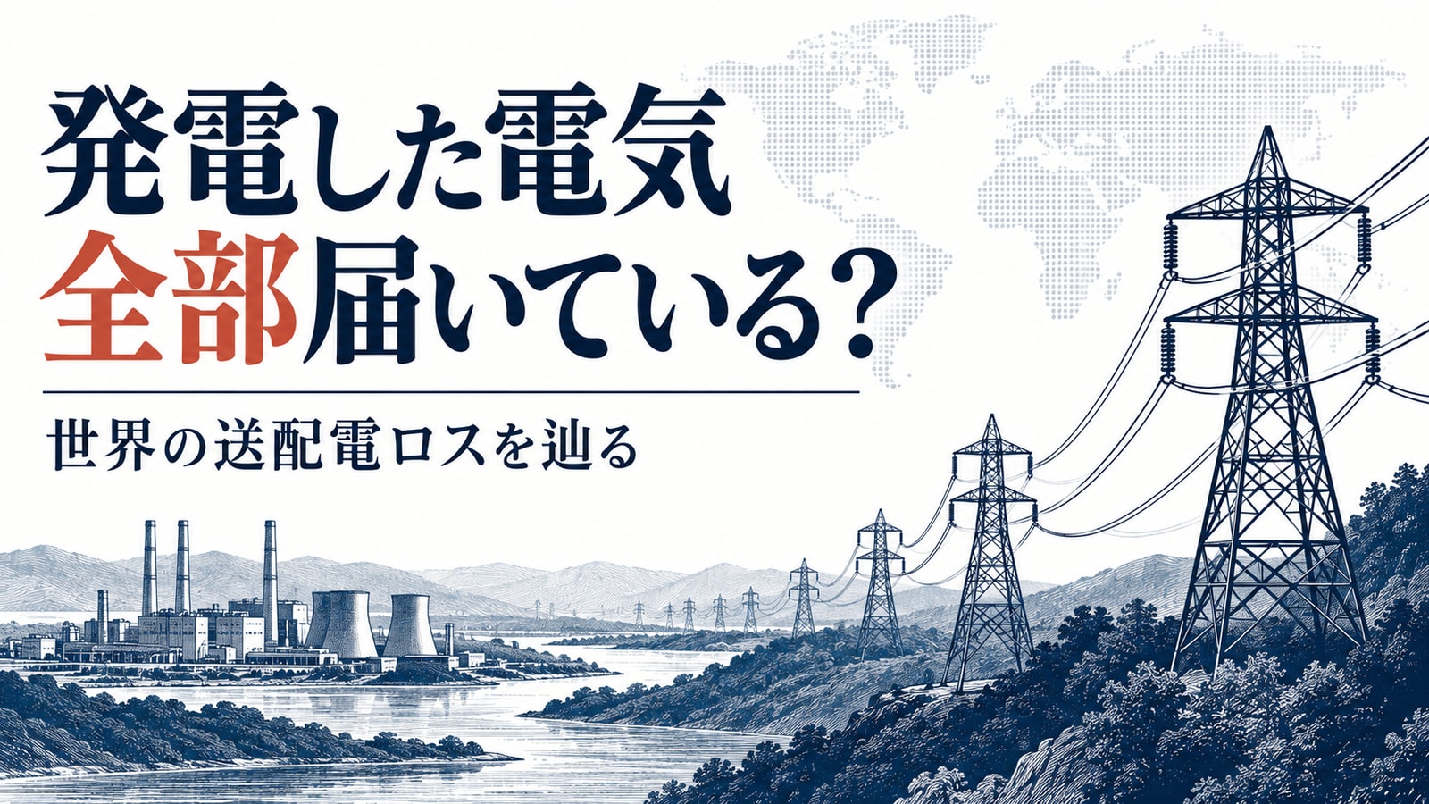 発電した電気は全部届く? 送配電ロスを世界の記録で比べるの記事アイキャッチ