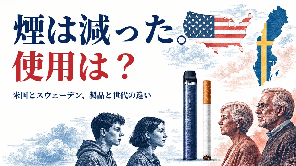 煙が減った国で、たばこ使用も減った？ 米国とスウェーデンの統計を開く